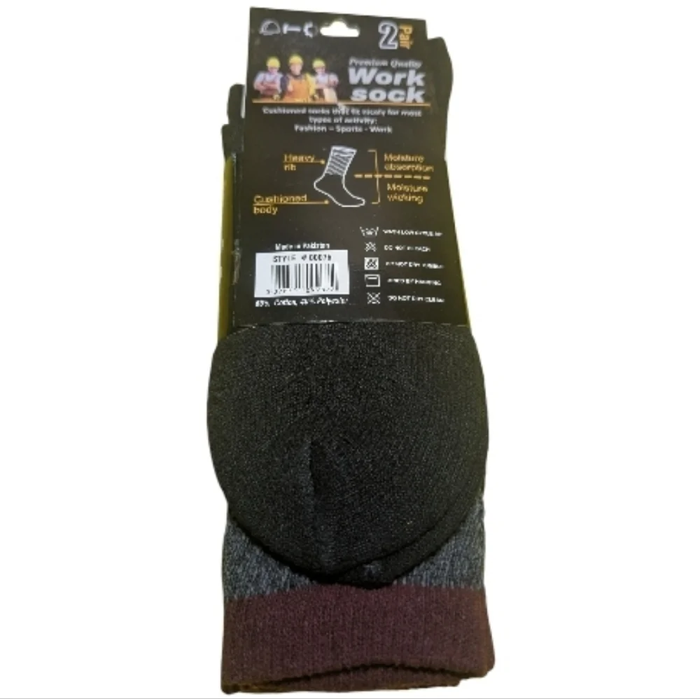 Premium Quality Work Sock - Black and Gray